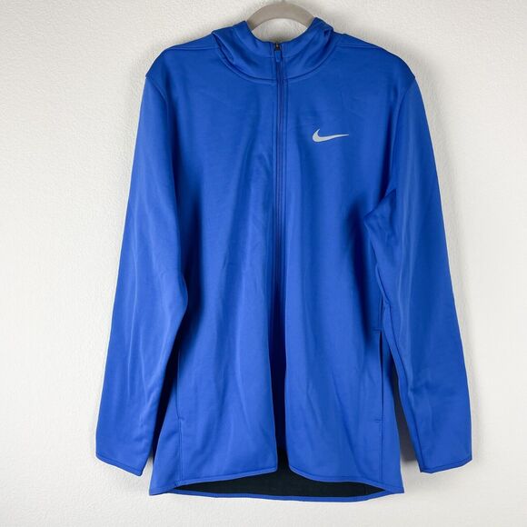 Nike Golf Tech Sphere Therma Fit Jacket Mens XL Blue Full Zip Hooded 801972 NWT